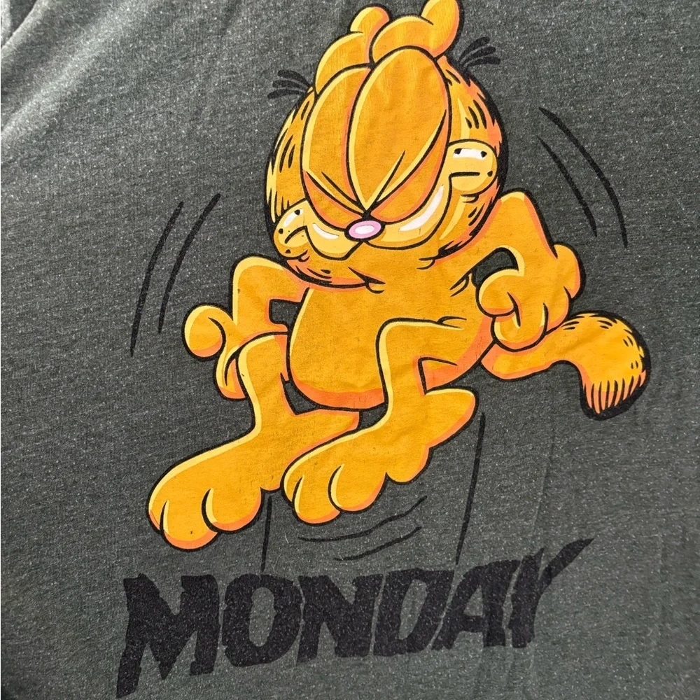 KISS and Garfield Monday Tshirt Manufacturers defect/ Misprint - Picture 2 of 5